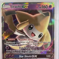 Jirachi GX 079a/236 2019 Unified Minds Pokemon Card Lightly Played Top Of Card - Image 3