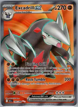 Excadrill ex 160/086 SV: Black Bolt - Pokemon Card - NM - Image 1