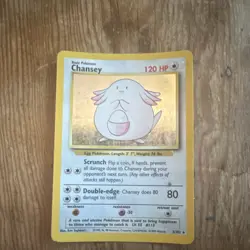 Pokemon Chansey Base Set Holo Rare 003/102 Basic 120 HP English Card - Image 1