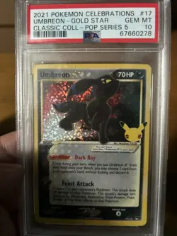 pokemon cards psa 10 UMBREON 17/17 2021 - Image 1