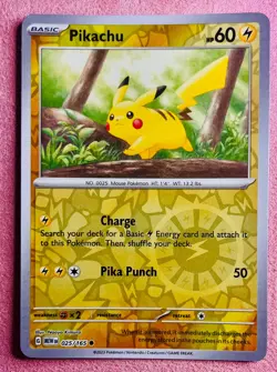 Pikachu 025/165 | 151 MEW EN | 2023 Pokemon Card TCG Reverse Holo | NM - Image 1