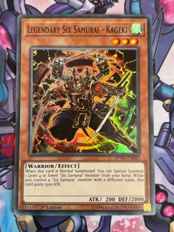 Legendary Six Samurai - Shinai SPWA-EN043 SUPER RARE YuGiOh Card - Image 1