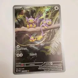 Pokemon Aipom 211/182 SV04: Paradox Rift Illustration Rare Holo Card - Image 1