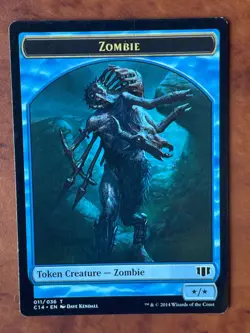 Kraken / Zombie Token MTG Magic the Gathering Card LP Lightly Played C14 - Image 2