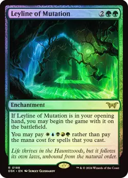 Foil Leyline of Mutation [Duskmourn] MTG - Image 1