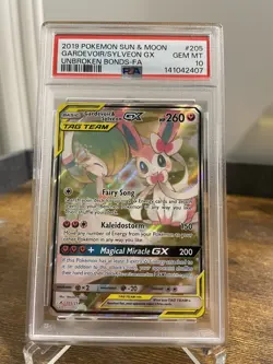 2019 Pokemon Gardevoir/Sylveon GX Unbroken Bonds PSA 10 - Image 1