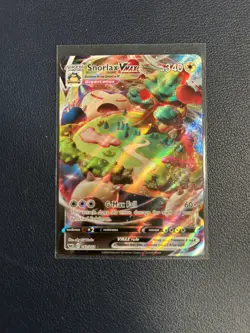 Pokemon TCG Snorlax VMAX 142/202 Ultra Rare Full Art Holo SWSH01 Eng 340HP - Image 1