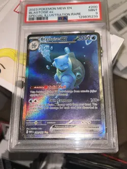 Pokemon Blastoise ex 151 MEW EN Special Illustration Rare #200 PSA 9 Mint - Image 1