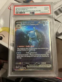 Pokemon Blastoise ex 151 MEW EN Special Illustration Rare #200 PSA 9 Mint - Image 2
