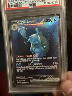 Pokemon Blastoise ex 151 MEW EN Special Illustration Rare #200 PSA 9 Mint - Image 3