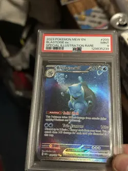 Pokemon Blastoise ex 151 MEW EN Special Illustration Rare #200 PSA 9 Mint - Image 4