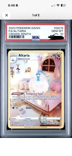 2258 Altaria 2023 Pokemon Sword & Shield Crown Zenith #GG19 PSA 10 - Image 1
