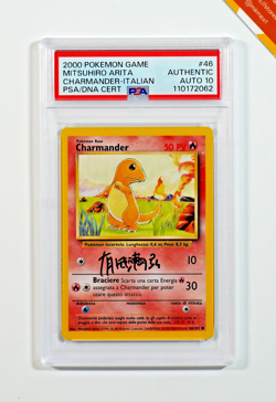 Pokemon PSA Charmander #46 Base Set Auto 10 Mitsuhiro Arita 2000 Italiano - Image 1