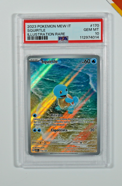 Pokemon PSA 10 Squirtle #170 Illustration Rare 151 2023 Italiano - Image 1