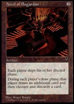 1x Anvil of Bogardan Heavy Play, English Visions MTG Magic - Image 1