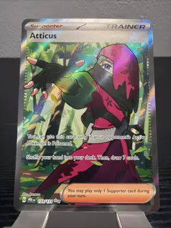 Atticus 133/131 Ultra Rare Prismatic Evolutions Pokemon Holo NM - Image 1