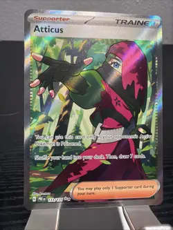 Atticus 133/131 Ultra Rare Prismatic Evolutions Pokemon Holo NM - Image 3
