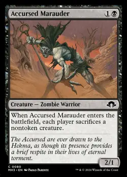 Accursed Marauder Light Play, English Magic the Gathering MTG Modern Horizons 3 - Image 1