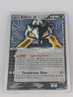 Rocket's Raikou ex 108/107 Deoxys Holo Rare Pokemon TCG Nintendo - Image 3