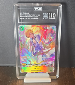 One Piece Sanji OP04-104 Premium Booster Promo Alt Art Super Rare Foil TAG 10 - Image 1