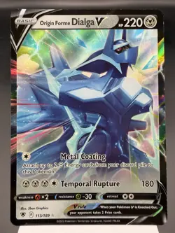 Origin Forme Dialga V 113/189 - Ultra Rare - Astral Radiance Pokemon Card NM - Image 1