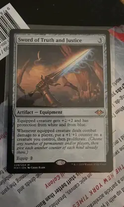 MTG Magic the Gathering Sword of Truth and Justice (229/316) Modern Horizons NM - Image 1