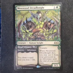 Mosswood Dreadknight / Dread Whispers - Showcase - Wilds of Eldraine (MTG) - Image 1