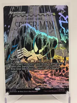 Reanimate Borderless 0020 MTG Marvel Universe Eternal Mythic NP Foil - Image 1