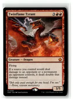 Twinflame Tyrant - MTG Foundations - Mythic Rare - NM - FDN 0097 - Image 1