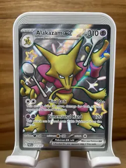 Pokemon TCG Alakazam Ex 215/091 Paldean Fates Shiny Ultra Rare NM - Image 1