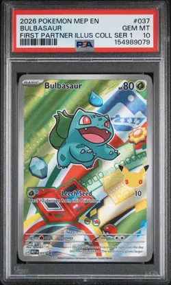 2026 POKEMON MEP EN-ME BLACK STAR PROMO #037 BULBASAUR PSA 10 - Image 1