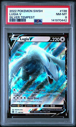 Lugia V 138/195 Silver Tempest Graded Pokemon Card PSA 8 - Image 1