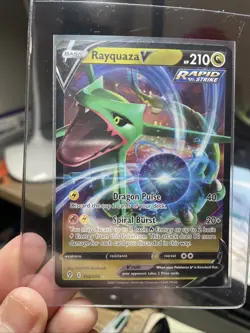 Pokemon TCG Rayquaza V Evolving Skies 110/203 Holo Ultra Rare Nintendo CCG Mint - Image 2