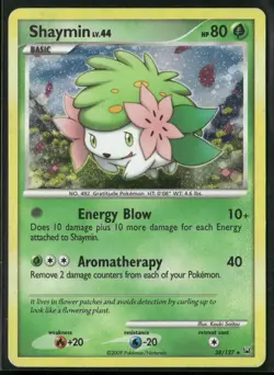 Shaymin (DPPt Platinum) 38/127 Holo Holo Rare Deck Exclusives Pokemon Damaged - Image 1