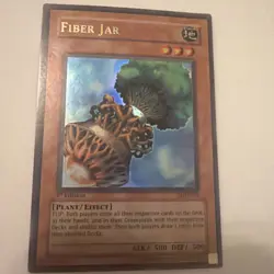 RARE yugioh cardFiber Jar LOD-056 Legacy of Darkness 1st Edition - Image 1