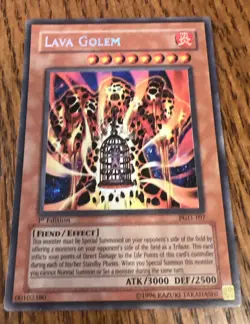 YuGiOh LAVA GOLEM PGD-107 1st Edition Pharaonic Guardian Lightly Played - Image 1