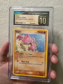 CGC Pristine 10 Gligar 57/115 EX Unseen Forces 2005 Pokemon Card - Image 2