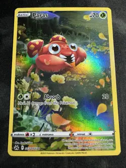 Paras GG32/GG70 NM Pokemon Card – Crown Zenith Galarian Gallery Holo - Image 1