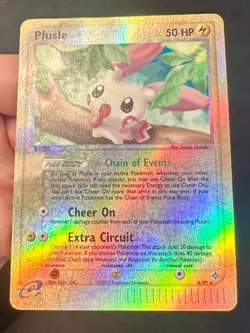 Plusle 8/97 EX Dragon Pokemon Card TCG Nintendo e-Series Reverse Holo Rare - Mp - Image 4