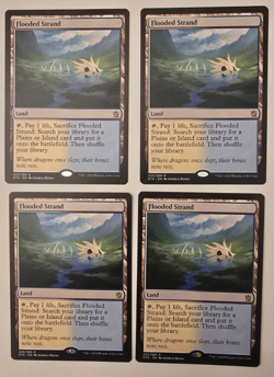 MTG 4x Flooded Strand NM Fetch Land Khans of Tarkir Playset - Image 1
