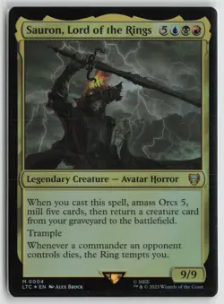 Sauron, Lord of the Rings LP Foil 4 Lord of the Rings: Tales of Middle-earth MTG - Image 1