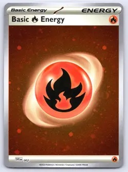 Basic Fire Energy 002 Cosmos Holo Common Scarlet & Violet Pokemon 2023 NM - Image 1
