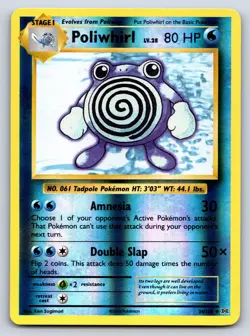 Poliwhirl 24/108 Uncommon Evolutions Pokemon Reverse Holo Near Mint - Image 1