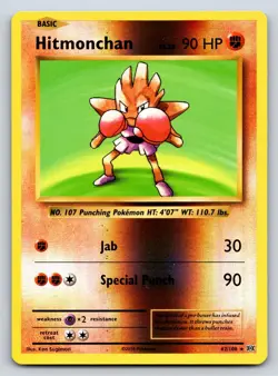 Hitmonchan 62/108 Holo Rare Evolutions Pokemon Reverse Holo Near Mint - Image 1