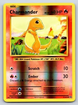 Charmander 9/108 Common Evolutions Pokemon Reverse Holo Lightly Played - Image 1