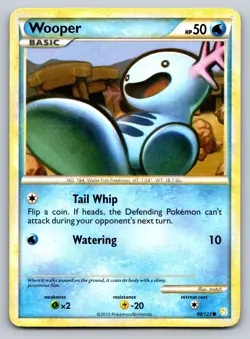Pokemon Wooper 88/123 HeartGold SoulSilver - Image 1