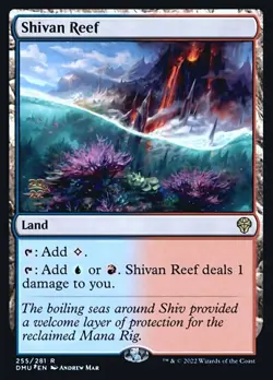 Shivan Reef - Foil - Prerelease Promo NM, English MTG Dominaria United - Image 1