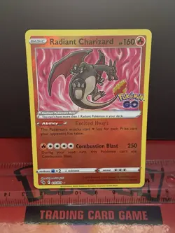 Pokemon TCG Radiant Charizard Radiant Rare Holo Pokemon GO 160 HP 011/078 EN - Image 1