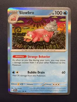 1x Slowbro 043/198 Rare Scarlet & Violet Pokemon Holo Near Mint Shinji Kanda - Image 1