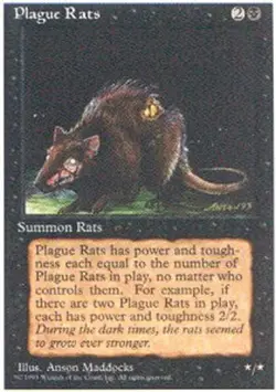 Plague Rats HP, English MTG Fourth Edition - Image 1